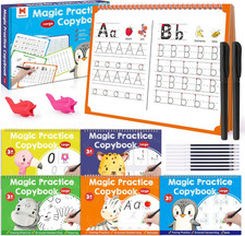 Large Magic Grooved Writing Practice Books for Kids Reusable Grooved Handwrit...