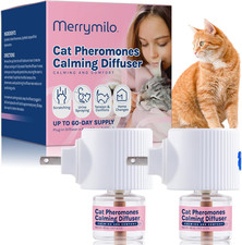 Cat Calming Pheromones Diffuser: 2 Classic Cats Plug in Refill Diffusers for Rel