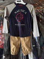 Nautica Boys T Shirt Jogger Pants Set 4T Navy Blue NWT Graphic Logo