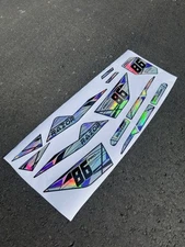 Razor Pro Spec Dirt Rocket Graphics kit decals  THICK AND HIGH GLOSS HOLOGRAPHIC