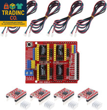 Placa de extensión CNC Shield V3.0 + 4 piezas A4988 controlador de motor paso a paso con disipadores de calor +