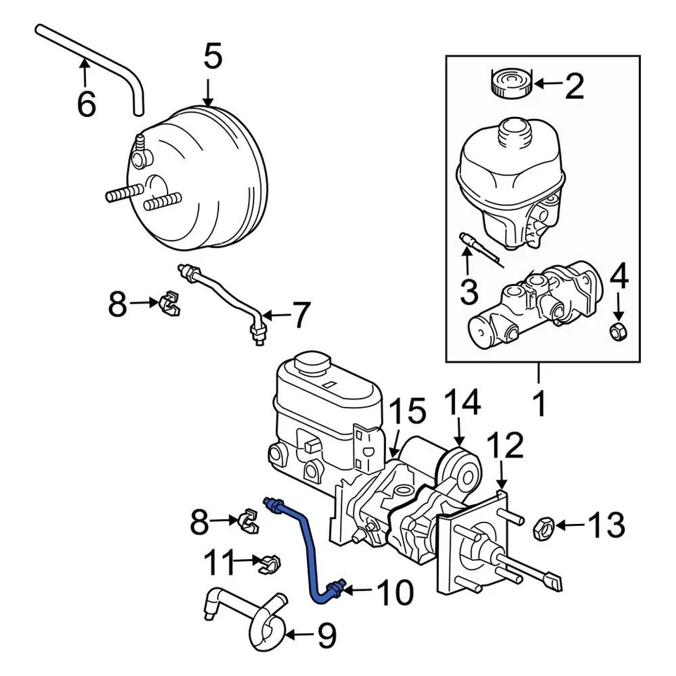 For Dodge Ram 2500 2003-2010 Dodge 52121635AF Rear Left Brake Hydraulic Hose Foto 3 de 4