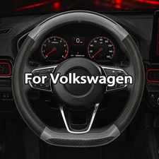 Flat Bottom Steering Wheel Cover For Vw Volkswagen 14.5-15 D Shape Non-slip Flat Bottom Steering Wheel Cover For Vw Volkswagen 14.5-15 D Shape Non-slip