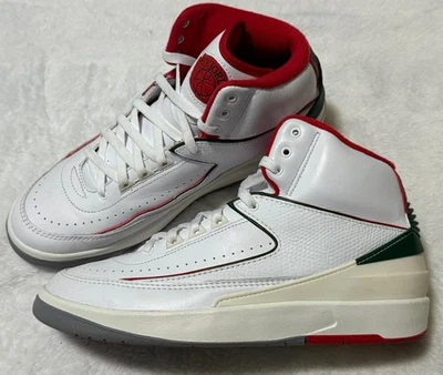 Air Jordan 2 Retro Origin Italien weiß feuerrot Herren Größe 9,5 DR8884 101 - Bild 1 von 4