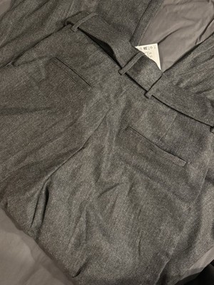 Zara x Harry Lambert Men's Grey Pants Wide Legs With Belt Size 40