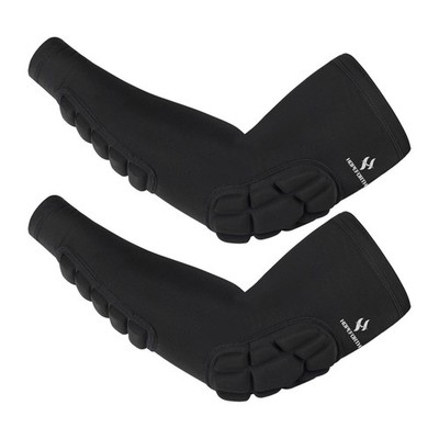 2PCS Padded Elbow Forearm Sleeves,Compression Arm Protective Support,Sports Gear