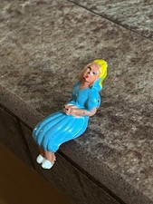 Nice Clean 1950s Barclay Manoil Lead Women in Blue Dress USA Figure No Bench