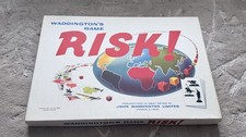 Vintage Original Risk Board Game Waddingtons 1960s, White Box Edition - Complete