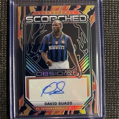DAVID SUAZO 2025-26 OBSIDIAN SCORCHED SIGNATURES AUTO 87/199 #SC-DSO Milan