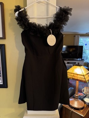 NWT Here Comes The Sun Little Black Off the Shoulder Cocktail Mini Dress M