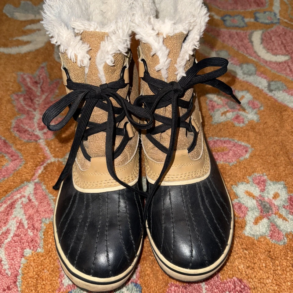 Botas de lluvia Sorel para mujer forradas de piel sintética impermeables invierno otoño talla 9  Foto 2 de 4