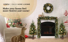 LEADZM 9FT 3FT 50 Lights Warm Color 8 Mode Battery Switch 220 Branches