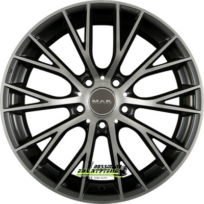 4x Mak München gun metallic mirror 8.5x20 ET38 - LK5/120 ML72.6 Felge Alu