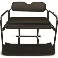 Yamaha G29 Drive Golf Cart 2007-2016 | RHOX Rhino Rear Flip Seat | Black