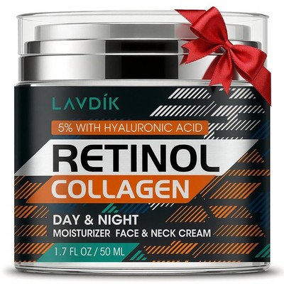 Retinol Cream for Face with Hyaluronic Acid, Anti Aging Moisturizer for Women &