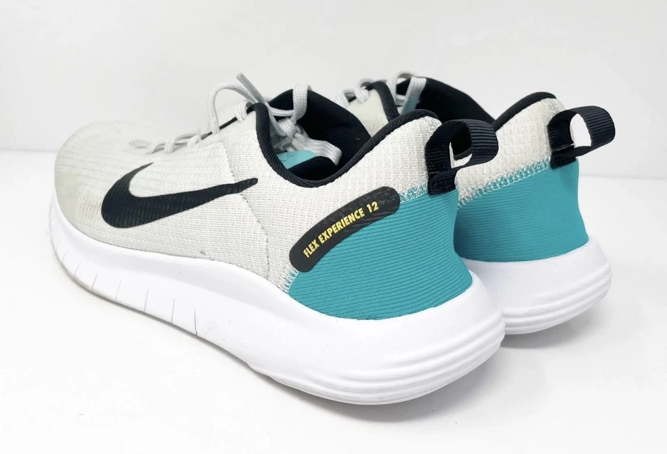 Nike FLEX EXPERIENCE 12 женские 8,5 белые бирюзовые дорожные беговые мужские 7 Dv0746 002 - Изображение 3 из 4