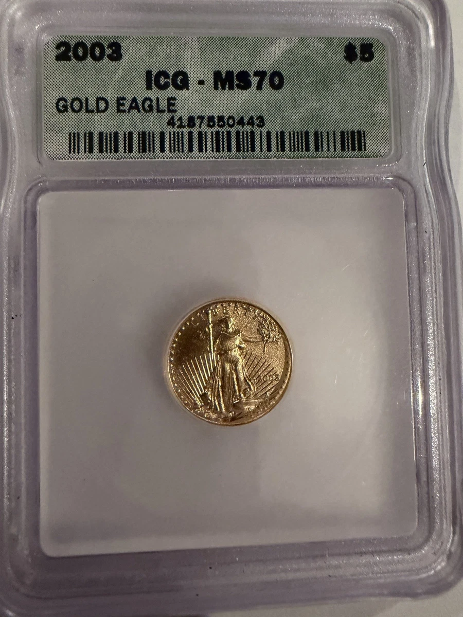 1/10 oz Precious Metal Content per Unit 2003 Gold Bullion Coins