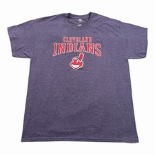 Cleveland Indians T-Shirt Mens L Chief Wahoo Cotton MLB Genuine Merchandise