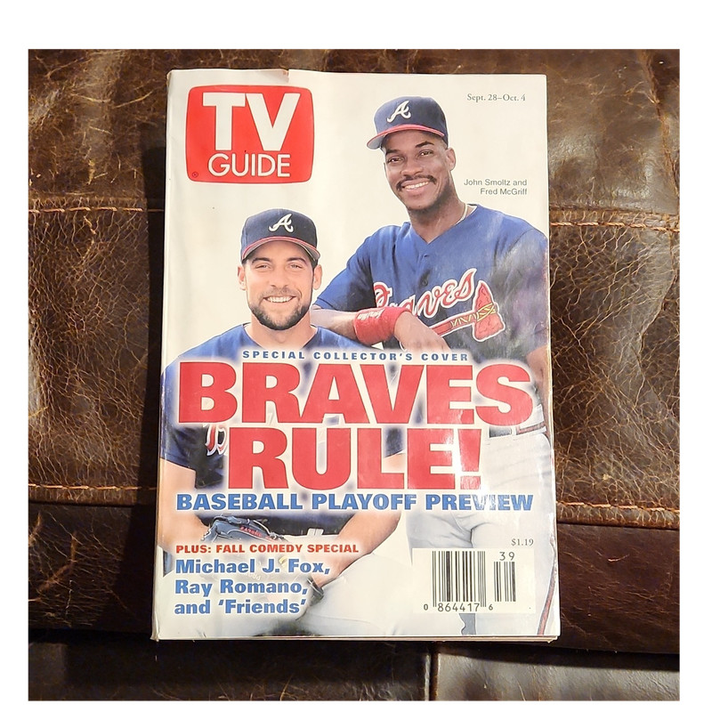 TV Guide Collector's Edition Sept 28-Oct 4 1996 Braves Rule! Fox Romano