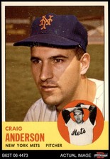 1963 Topps #59 Craig Anderson Mets 8 - NM/MT