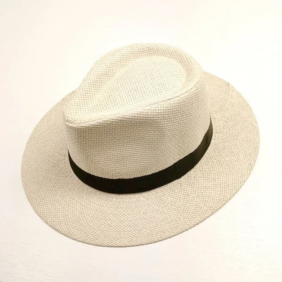 Unisex Panama Straw Hats for Women Men Summer Outdoor Beach Sun Hat Wide Brim Fo