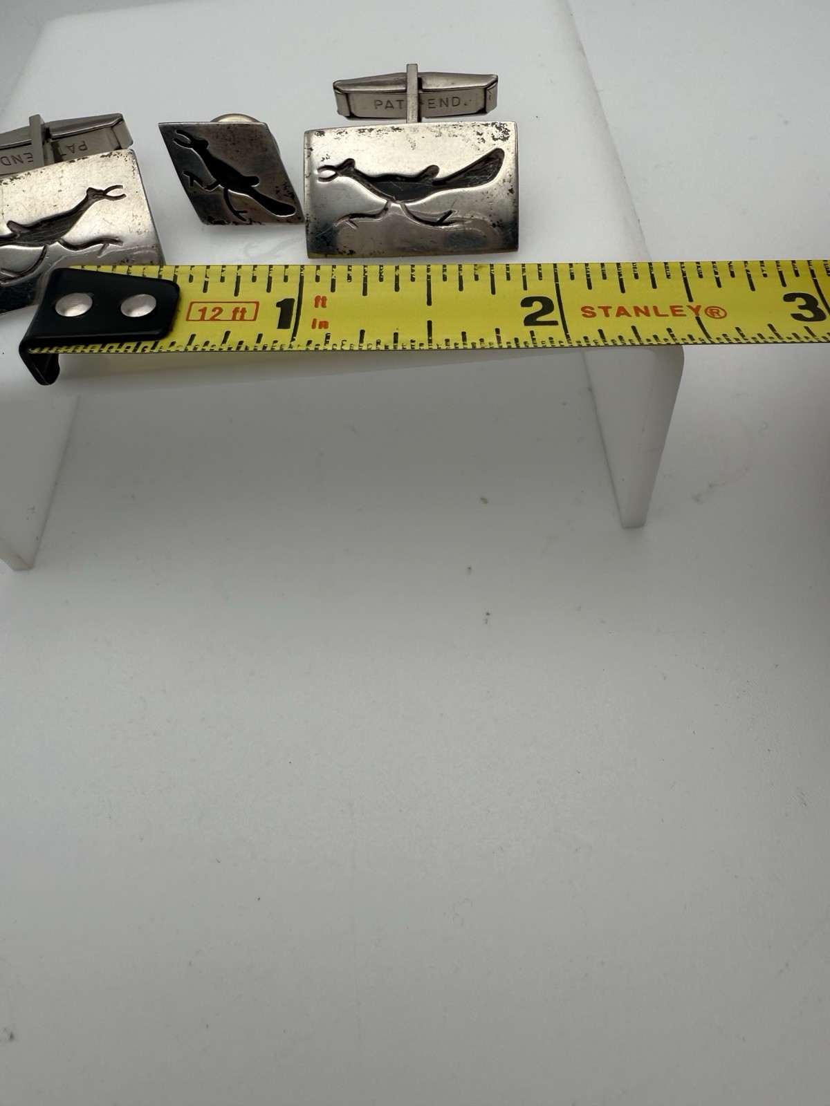 ROADRUNNER CUFFLINKS with SWIVEL BACKS And Tie Pi… - image 2