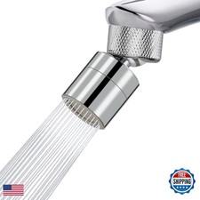Hibbent FAUS-25F-F18GH-C Dual-function Faucet Aerator 360 Swivel Chrome 55/64