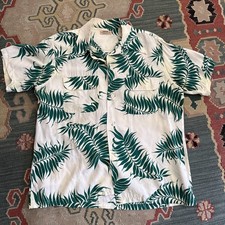 Vintage 40s Hawaiian Arrow Sanforized Rayon Gabardine Shirt Size M