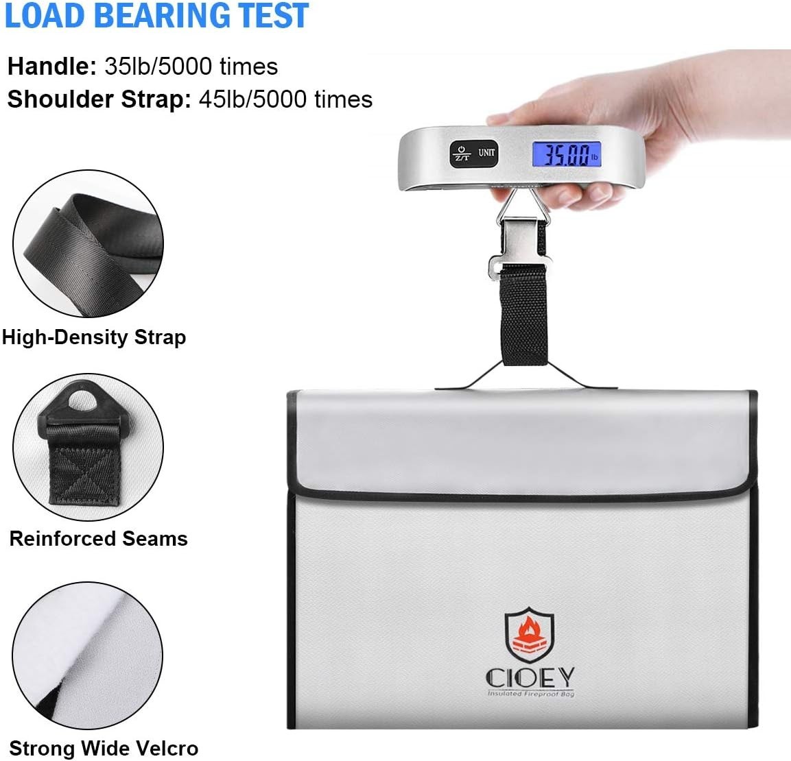 XL Fireproof Document Bag with Thermal Insulation – Ultimate Protection & Style