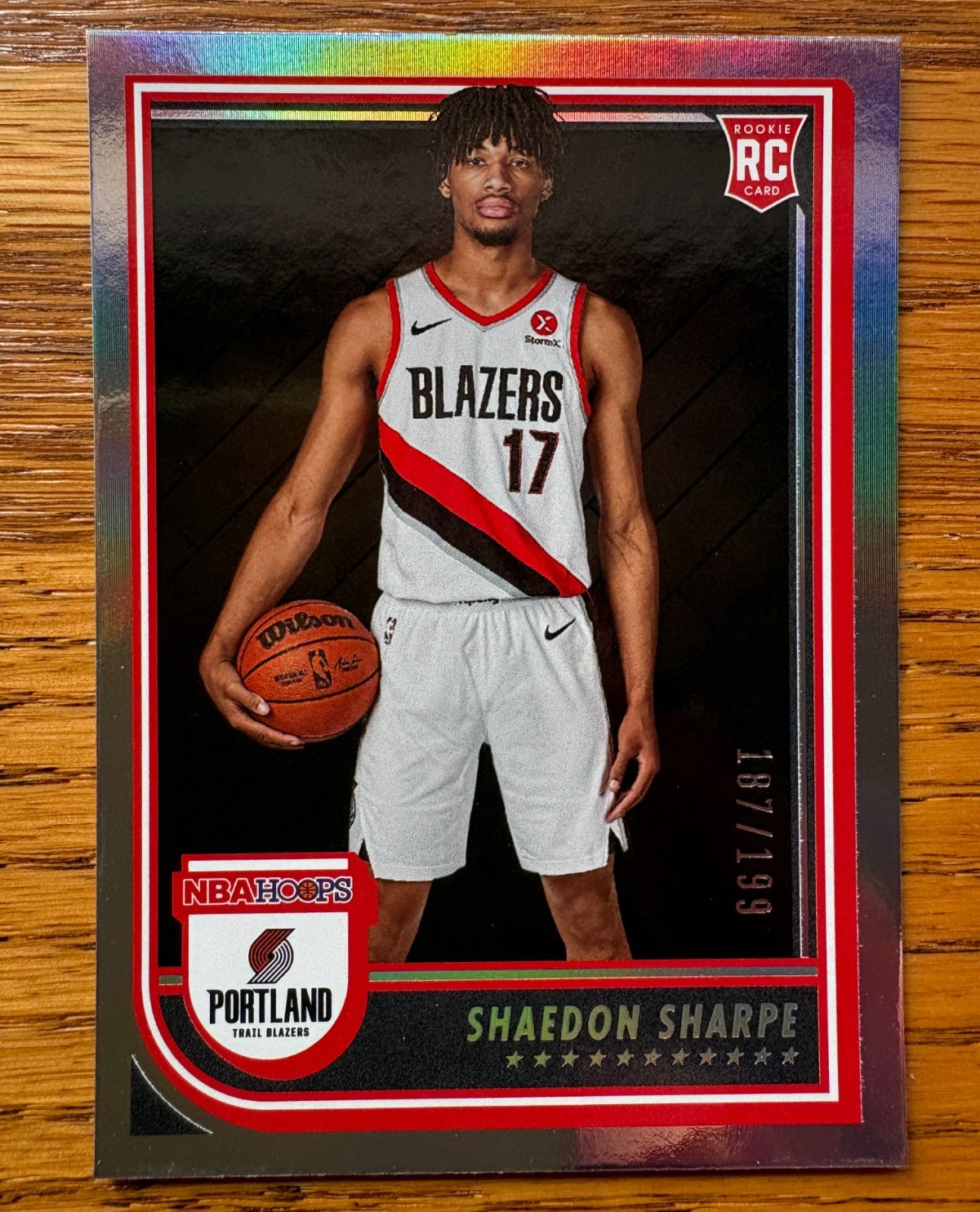 2022-23 Panini NBA Hoops Shaedon Sharpe Silver Refractor /199 #237 Rookie RC