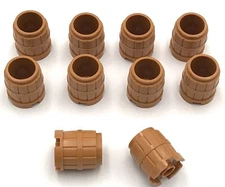 Lego 10 New Medium Nougat Containers Barrels 2 x 2 x 2 Pieces