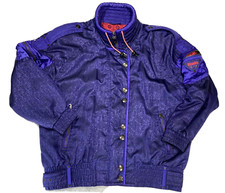 Vintage Kaelin Ski Bomber Jacket Retro 80's Purple Pink Colorful Women's Sz 12