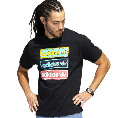 NEW MENS ADIDAS ORIGINALS TRI LINEAR TREFOIL TEE SHIRT ~ SIZE XL  #HT7335