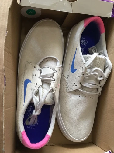 Nike SB Shane O’Neill T Summit White Pink Racer Blue Men 10.5 Skate Shoe Sneaker