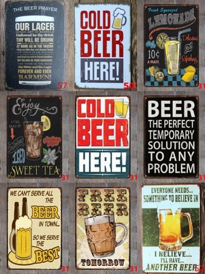 Metal Tin Funny Warning Signs Pub Bar Home Wall Store Home Decor