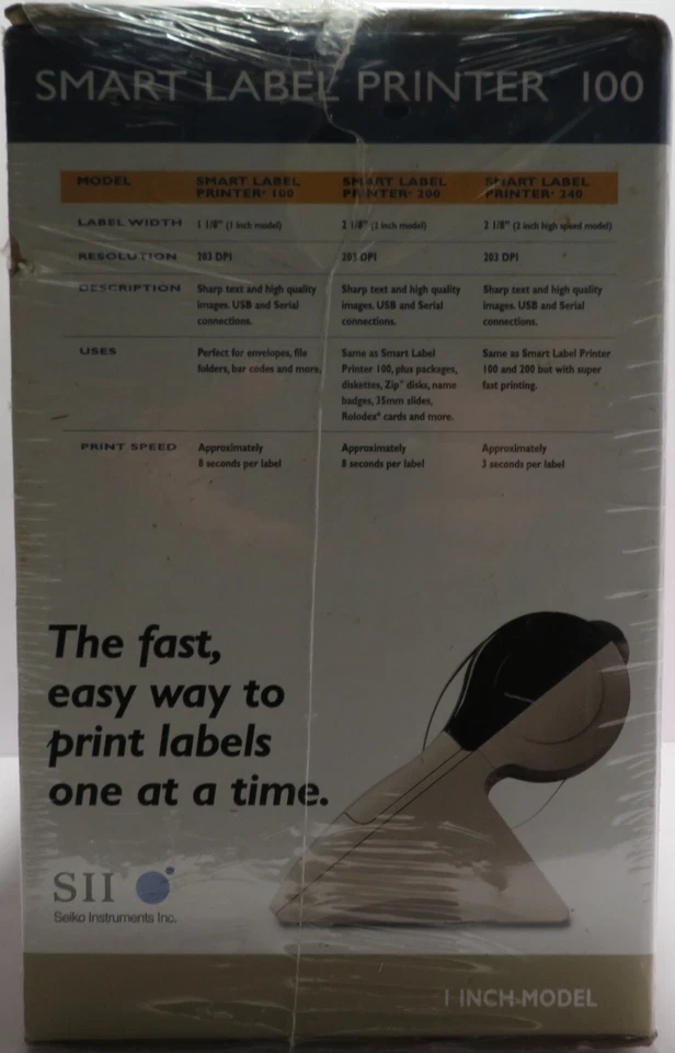 NEW Seiko Smart Label Printer - Model SLP 100 - 1 Inch Model - SEALED - Image 4 of 4