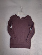 Ann Taylor Loft Womens Sweater SP Petite Purple Long Sleeve Round Neck Pullover