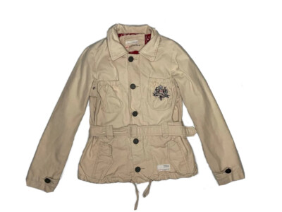 Odd Molly Beige Sand Full Zip Belted Jacket Size 1
