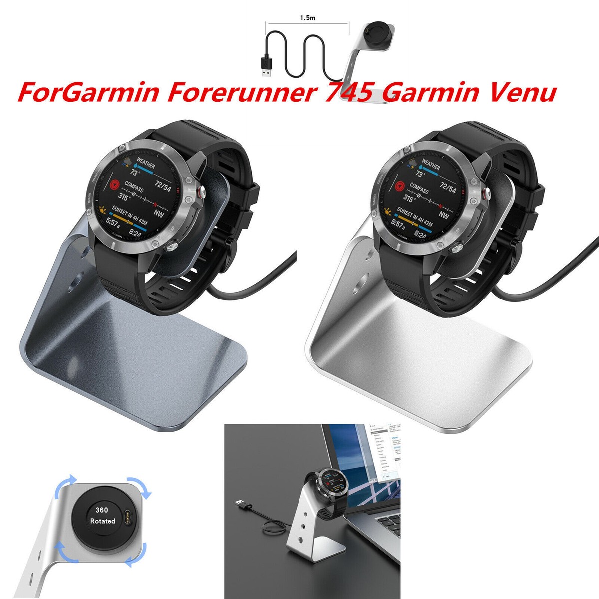 Wireless Charging Station Garmin Venu Charging Dock Garmin Watch