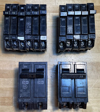 Lot Of 13 Circuit Breakers Used GE 1 5 20 30 and 50 watt.