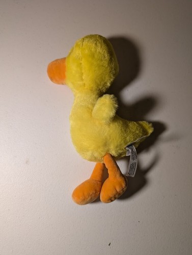 Yellow Duck Plush Stuffed Animal Orange Beak Feet Soft Toy 8" - Picture 2 of 2