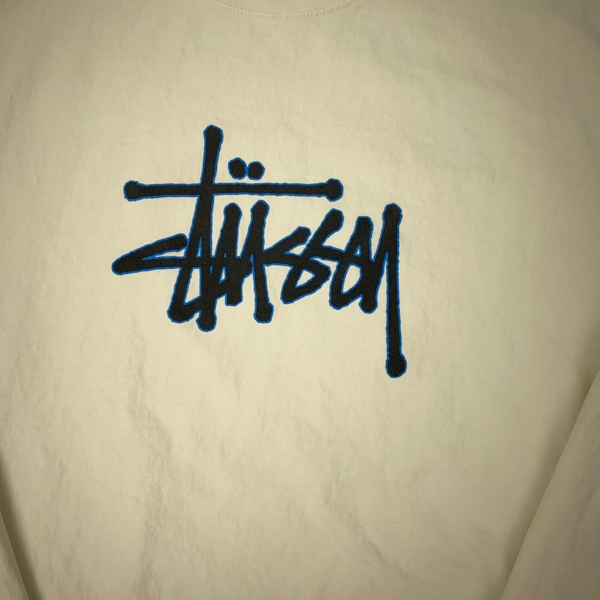 Stussy Outlined LS Tee Mens XL Natural Pigment Dyed | eBay