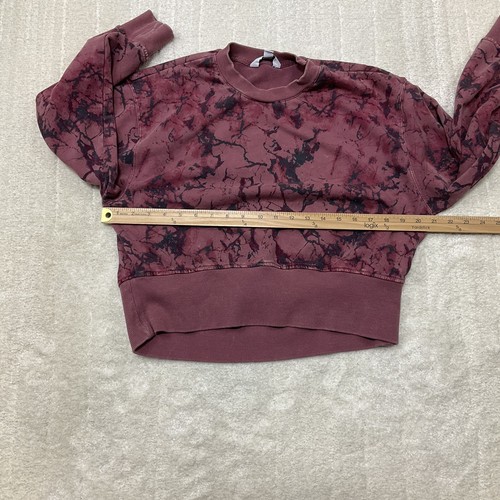 Joy Lab Womens Size XS Cropped Tie Dye Long Sleeve Pullover Sweatshirt - Picture 3 of 12