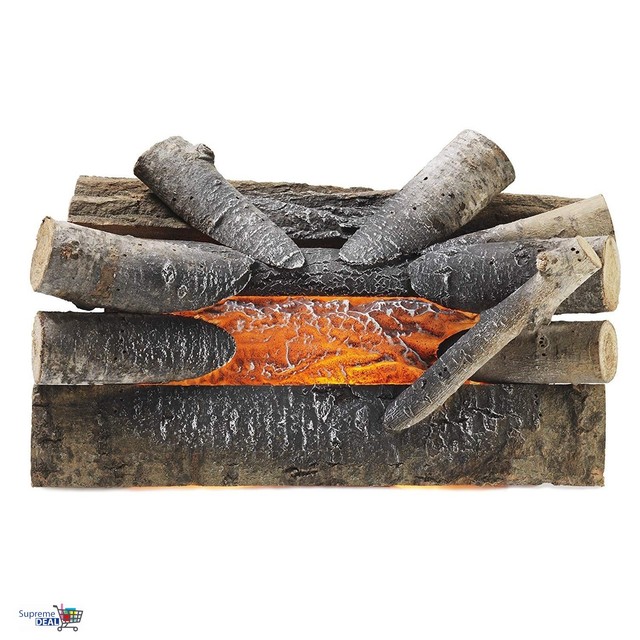 Wood Fire Electric Imitation Fireplace Faux Logs With Crackling