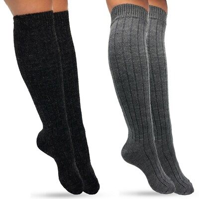 MOUNTREX  Alpaka Socken - Kniestrümpfe, Wollsocken Damen Herren - Wintersocken