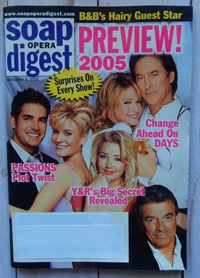 Soap Opera Digest Magazine Drake Hogestyn Diedre Hall John Marlena 2005 Preview