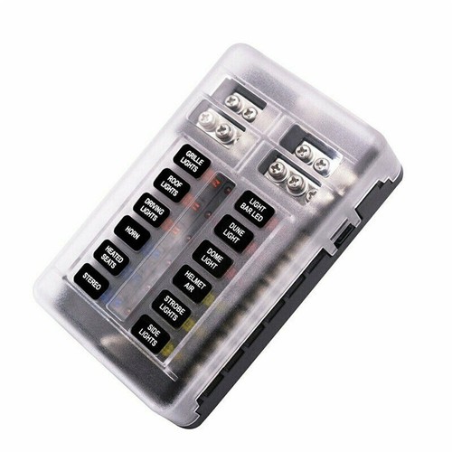 12-fach Blade Sicherungskasten Block Halter LED Anzeige 12V 32V Auto Marine Wasserdicht - Bild 10 von 10