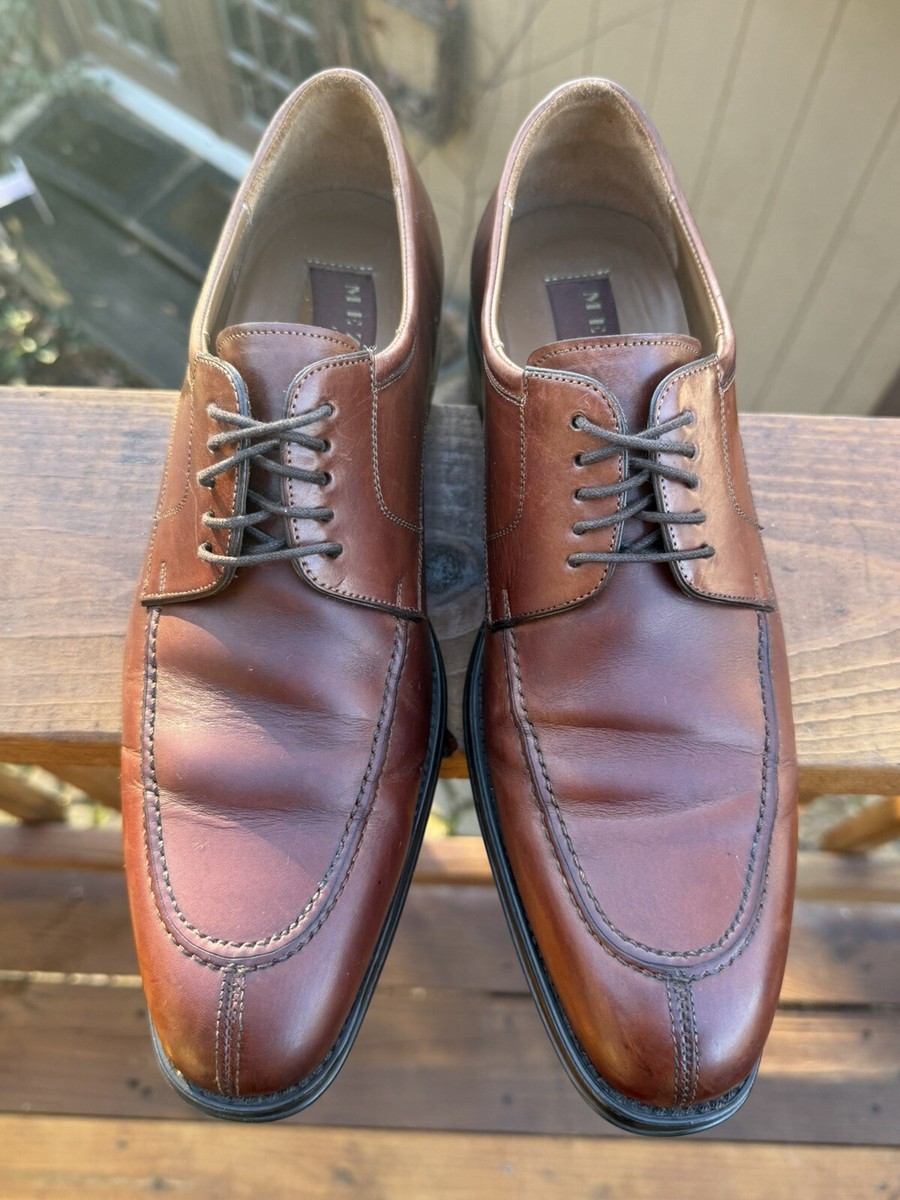 Mezlan Celso Mens Oxford Shoes Brown Leather Split Toe Size 