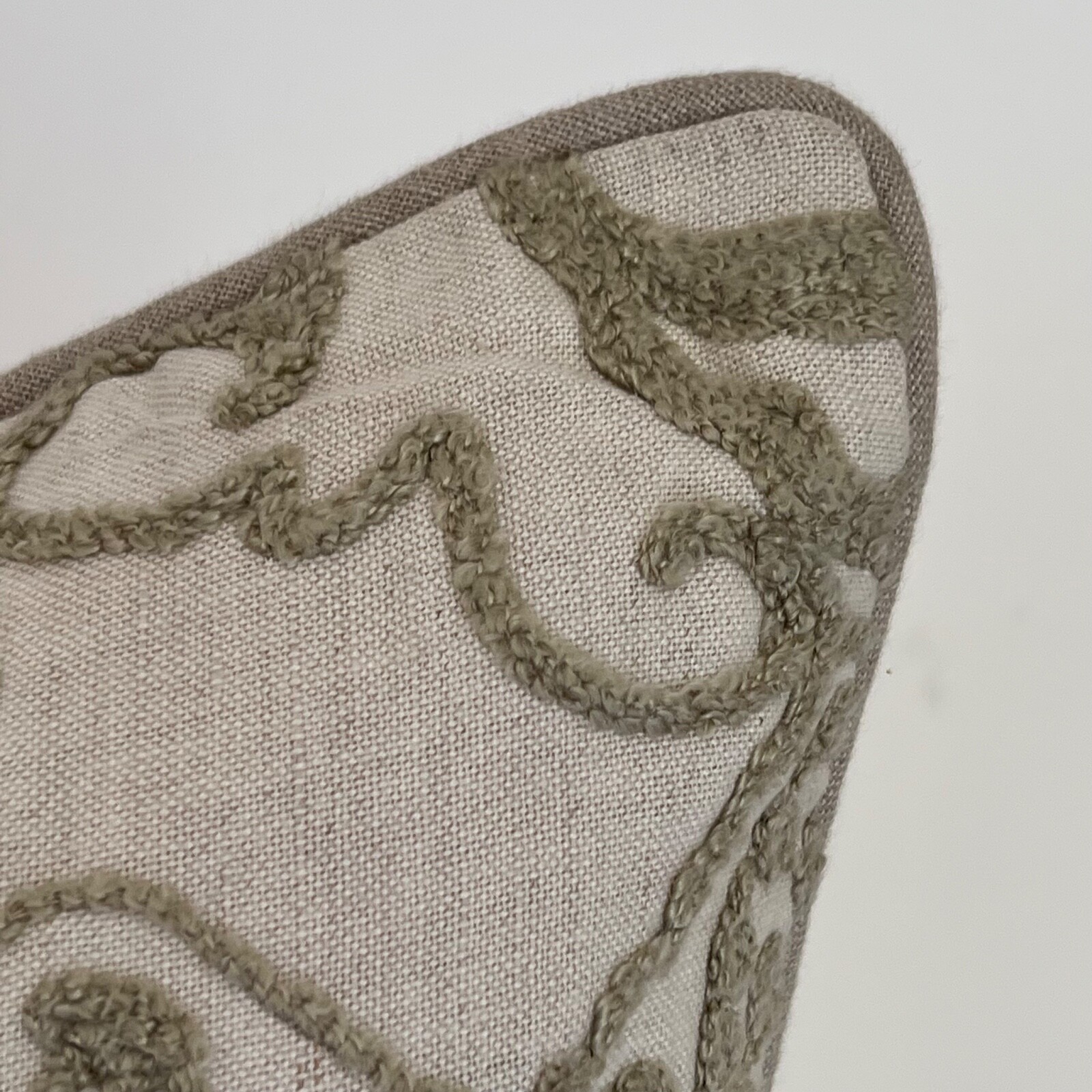 Pottery Barn Pillow Cover 14 x 25 Embroidery eBay