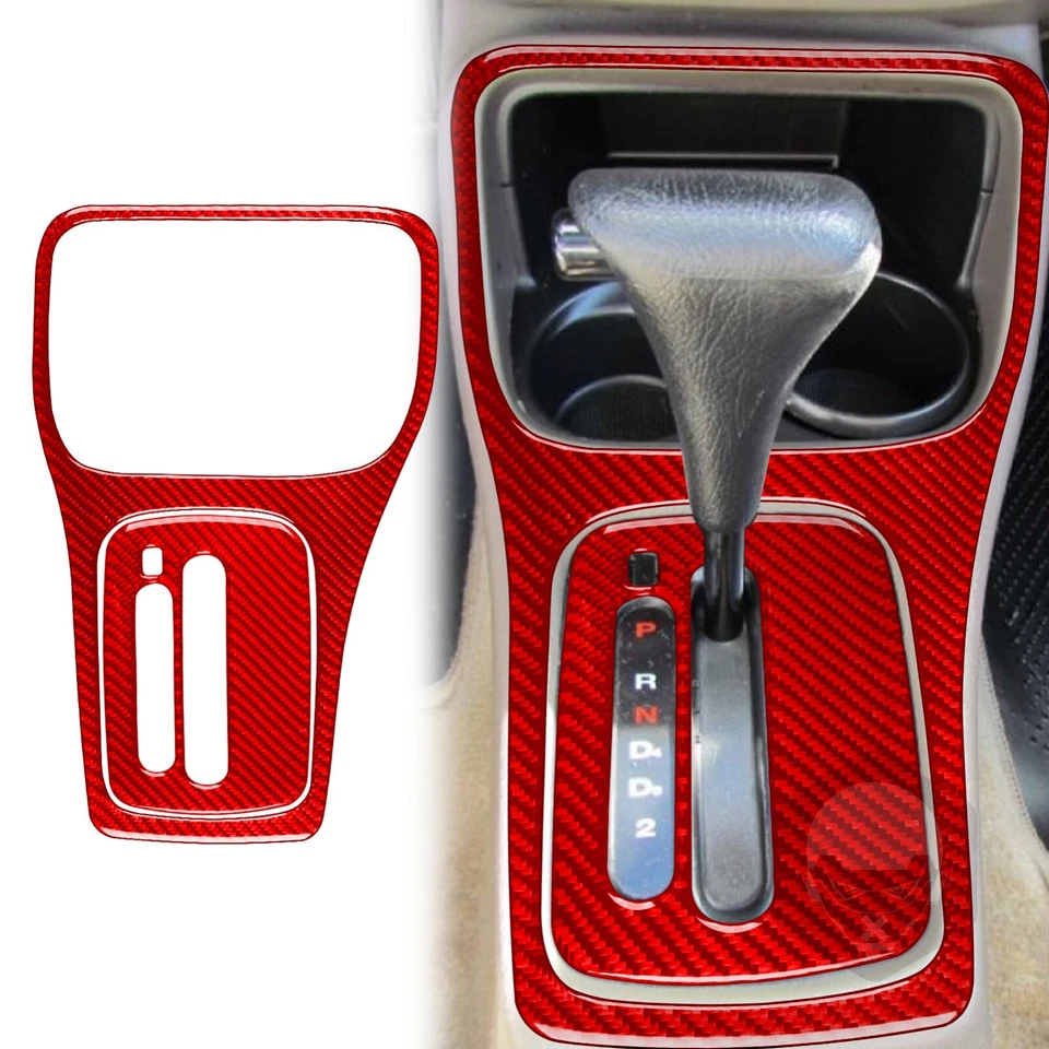 Kits de molduras interiores completos de fibra de carbono roja de 17 piezas para Honda Civic 6th 1996-2000 Foto 4 de 4